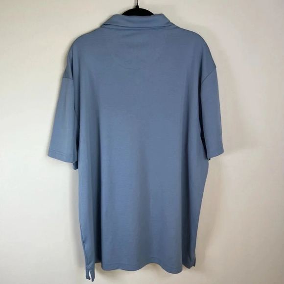 Callaway Men's Opti-Dri Golf Polo Shirt Blue Micro Textured Performance XXL Flaw - Picture 8 of 12